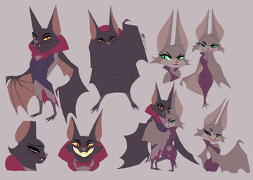 anthro cuddling duo female hug male wings disney zootopia fan_character bat leaf-nosed_bat mammal microbat vampire_bat yangochiropteran hi_res