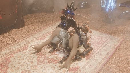 2_toes 3_fingers 3_toes 4_fingers abdominal_bulge anal anal_penetration anthro anthro_dominating_humanoid anthro_dominating_male anthro_penetrated armor ball_size_difference balls blue_eyes bodily_fluids bottomless butt clothed clothing cum cum_in_ass cum_inflation cum_inside cum_on_butt cum_on_chest cum_on_ground digitigrade dominant dominant_anthro duo energy_sword energy_weapon erection excessive_cum excessive_genital_fluids face_covered feet fingers genital_fluids genitals glowing glowing_eyes headgear helmet humanoid_genitalia humanoid_on_anthro humanoid_penetrating_male humanoid_penis inflation interspecies larger_sub looking_pleasured male male/male male_on_anthro male_penetrated male_penetrating male_penetrating_anthro male_penetrating_male mandibles melee_weapon obscured_penetration on_bottom on_top penetration penile penile_penetration penis penis_in_ass power_bottom reverse_cowgirl_position rug sex size_difference smaller_anthro smaller_penetrated submissive sword toes tongue tongue_out weapon synca pickle_juice_(modeler) halo_(series) microsoft xbox_game_studios blackwatch alien avian humanoid kig-yar sangheili scalie t'vaoan 16:9 3d_(artwork) colored digital_media_(artwork) hi_res widescreen