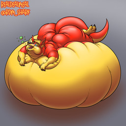 3_toes 4_fingers anthro belly big_belly black_nose blue_eyes brown_claws brown_eyebrows brown_inner_ear_fluff claws drunk eyebrows feet fingers huge_belly hyper hyper_belly immobile inner_ear_fluff male moobs morbidly_obese morbidly_obese_anthro morbidly_obese_male obese obese_anthro obese_male open_mouth overweight overweight_anthro overweight_male pink_tongue solo substance_intoxication tail teeth toes tongue tuft realdealmeal kangaroo macropod mammal marsupial 1:1 hi_res shaded