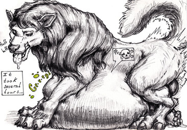 balls belly belly_humping big_belly breath death digestion fatal_vore feral feral_pred genitals humping male panting rumbling_stomach solo vore anxiousboar hybrid absurd_res graphite_(artwork) hi_res traditional_media_(artwork)