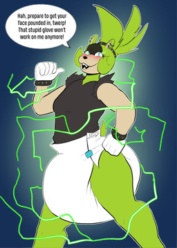 accessory alternative_fashion anthro big_diaper blue_eyes blush bracelet clothing cocky diaper ear_piercing electricity female gesture gloves green_quills hair_accessory hairband hand_gesture hand_on_hip handwear huge_diaper jewelry lightning piercing punk sharp_teeth solo spiked_bracelet spikes tan_body tan_skin teeth text thumbs_up torn_clothing lunarcey idw_publishing sega sonic_the_hedgehog_(comics) sonic_the_hedgehog_(idw) sonic_the_hedgehog_(series) surge_the_tenrec afrosoricid mammal tenrec alpha_channel english_text hi_res