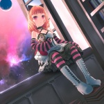 alternative_fashion armwear boots bottomwear clothing doll elbow_gloves female footwear gloves hair handwear j-fashion knee_boots knee_highs legwear lolita_(fashion) long_hair orange_hair pink_eyes punk punk_lolita red_eyes red_hair shoes skirt solo space star stripes thigh_highs visual_kei uni_(plastic_girl) animal_humanoid cat_humanoid felid felid_humanoid feline feline_humanoid humanoid mammal mammal_humanoid 1:1