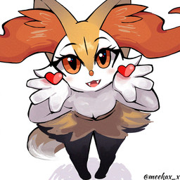 3_fingers ambiguous_anthro ambiguous_gender anthro arm_tuft biped cheek_tuft chest_tuft cute_fangs dipstick_tail eyebrows eyelashes facial_tuft fangs fingers front_view heart_symbol high-angle_view hip_tuft inner_ear_fluff markings nude_ambiguous nude_anthro open_:3 open_mouth open_smile orange_eyes orange_inner_ear_fluff orange_nose pointy_ears prick_ears shoulder_tuft simple_background smile solo standing tail tail_markings teeth text thick_eyelashes tongue tuft twitter_handle two_tone_tail white_background white_tail_tip meekax_x nintendo pokemon braixen canid generation_6_pokemon mammal pokemon_(species) 1:1 2024 artist_name colored digital_drawing_(artwork) digital_media_(artwork) full-length_portrait hi_res portrait shaded