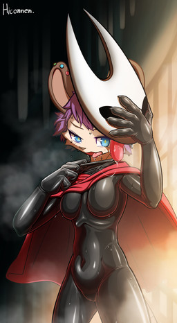 anthro bodily_fluids cape clothing cock_gag cosplay drooling female gag gloves handwear latex latex_clothing latex_gloves latex_handwear latex_legwear latex_skinsuit legwear mask saliva skinsuit solo sweat tight_clothing hiconnen hollow_knight_(franchise) team_cherry hazel_(tayanaru) hornet_(hollow_knight) mammal mouse murid murine rodent 2025 absurd_res hi_res