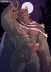5_fingers abs anthro arm_scar armpit_tuft ball_tuft balls barazoku biped black_nose black_sclera blue_eyes bodily_fluids cape cape_only cheek_tuft chest_scar claws clothing erection eye_scar facial_scar facial_tuft fangs finger_claws fingers forest forest_background fur genital_fluids genitals glans glistening glistening_genitalia glistening_glans glistening_penis grey_balls grey_body grey_fur grey_inner_ear_fluff grey_penis holding_melee_weapon holding_object holding_sword holding_weapon humanoid_genitalia humanoid_penis inner_ear_fluff leg_scar looking_at_viewer male male_anthro melee_weapon moon mostly_nude mostly_nude_male multicolored_penis muscular muscular_anthro muscular_male nature nature_background night nipples pecs penis pink_glans pink_nipples pink_penis plant precum precum_on_penis pupils scar slit_pupils solo sweat sweaty_body sword teeth text throbbing throbbing_penis tree tuft two_tone_penis vein veiny_penis weapon monsterplus elden_ring fromsoftware blaidd_(elden_ring) canid canine canis mammal wolf 2024 absurd_res artist_name digital_media_(artwork) hi_res