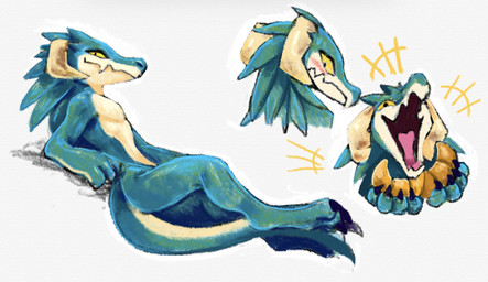 anthro bread croissant food horn male pastry solo tail blitzdrachin conditional_dnp mythology keranas dragon mythological_creature mythological_scalie reptile scalie hi_res