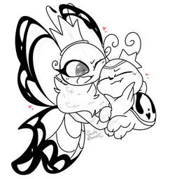 2_antennae 4_wings ambiguous_feral ambiguous_gender anthro blush closed_smile crown eyelashes eyes_closed female female_anthro feral happy headgear heart_symbol holding_another humanoid_hands insect_wings lepidopteran_wings markings mouth_closed multi_wing multicolored_wings nude one_eye_closed open_mouth open_smile ruff smile wing_markings wings wink young young_ambiguous young_feral gazzlegoob mirabelle_(honeycombcrown) sebastian_(honeycombcrown) arthropod butterfly caterpillar insect larva lepidopteran monarch_butterfly 1:1 black_and_white guide_lines hi_res monochrome signature male_(lore) mother_(lore) mother_and_child_(lore) mother_and_son_(lore) parent_(lore) parent_and_child_(lore) parent_and_son_(lore) son_(lore)