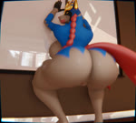 anthro big_breasts big_butt biped blue_body breasts butt female genitals huge_breasts huge_butt looking_back nipples nude pussy shaking_butt solo thick_thighs xlkev nintendo pokemon crowned_sword_zacian generation_8_pokemon legendary_pokemon pokemon_(species) zacian 3d_(artwork) 3d_animation animated digital_media_(artwork) no_sound short_playtime webm