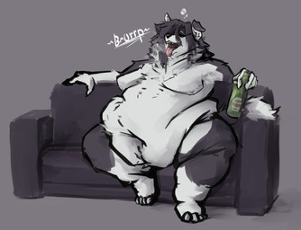 alcohol anthro beer belly belly_overhang belly_rolls beverage big_belly big_moobs bubble burping deep_navel fat_rolls furniture hair huge_belly huge_moobs huge_thighs male moobs morbidly_obese morbidly_obese_male navel nude obese obese_male on_sofa overweight overweight_male sofa solo substance_intoxication thick_thighs tongue tongue_out silverfang725 canid canine canis domestic_dog mammal hi_res