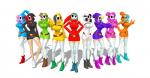 belt big_breasts black_hair blue_hair breasts clothed clothing female footwear gesture gloves green_hair group hair hand_gesture hand_on_hip handwear high_heels hood legwear mask not_furry pink_hair pose purple_hair red_hair shoes simple_background v_sign wearing_mask white_background disembowell_(artist) mario_bros nintendo humanoid shyguy 2015 3d_(artwork) digital_media_(artwork)