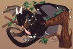 black_body black_fur black_pawpads bodily_fluids claws feral finger_claws fur genital_fluids genitals horn male masturbation membrane_(anatomy) membranous_wings pawpads peeing_on_face peeing_on_self penile penile_masturbation penis pink_penis pink_tongue solo steam toe_claws tongue urine urine_on_face urine_on_self watersports white_claws white_horn wings cocodrops_(artist) mythology dragon furred_dragon furred_scalie mythological_creature mythological_scalie scalie 3:2