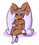 anthro biped black_sclera brown_body brown_fur femboy fur looking_aside male nude pink_body pink_eyes pink_fur pink_nose simple_background sitting solo white_background crackers nintendo pokemon generation_4_pokemon lagomorph lopunny mammal pokemon_(species) shiny_pokemon 2019