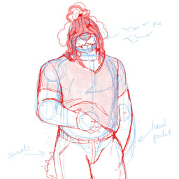 accessory anthro biped black_hair bottomwear clothed clothing clothing_lift dreadlocks eyebrows floppy_ears fluffy fluffy_tail front_view fur hair hair_accessory hair_over_eye hair_over_eyes hair_ring hand_in_pocket male male_anthro pants pockets scratching_stomach shirt shirt_lift simple_background solo standing tail tongue tongue_out topwear v-neck whisker_spots white_body white_fur p_rindustries anton_(p_rindustries) canid canine canis domestic_dog herding_dog mammal pastoral_dog sheepdog 1:1 2022 guide_lines hi_res sketch trans_(lore) trans_man_(lore)