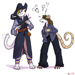 after_transformation anthro duo female female/female gender_transformation magic_user mtf_transformation transformation witch mrdyga panzerwaffe_(artist) domestic_cat felid feline felis mammal murid murine rat rodent 1:1 hi_res