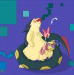 asbel_lhant blush cum cum_on_chest cum_on_face fellatio feral gay hemipenes male multi_cock nintendo open_mouth oral oral_sex penis pokémon reptile saliva scalie seviper sex simple_background snake tapering_penis typhlosion video_games
Rating: Explicit
Score: 8
User: Asbel
Date: January 13, 2014