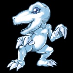 ambiguous_gender blue_body blue_eyes claws simple_background solo transparent_background white_body spoonyliger bandai_namco digimon agumon digimon_(species) dinosaur prehistoric_species reptile scalie snowagumon theropod 1:1 alpha_channel