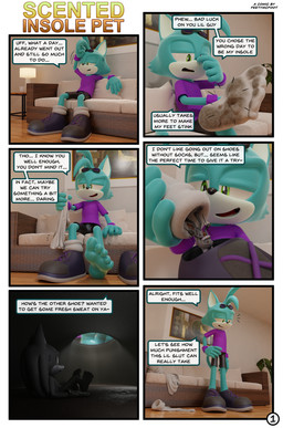 5_toes anthro bodily_fluids clothing dialogue duo extreme_size_difference feet foot_fetish foot_focus foot_play humanoid_feet inside_clothing inside_shoe inside_sock insole male male/male micro plantigrade size_difference soles speech_bubble sweat sweaty_feet text toes trapped_in_clothing trapped_in_shoe trapped_in_sock feetymcfoot leo_(feetymcfoot) 3d_(artwork) absurd_res comic digital_media_(artwork) english_text hi_res