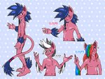 2024 2_toes 4_fingers accessory alternate_universe anthro arm_markings bangs bare_chest big_eyes big_hair biped blue_background blue_eyes blue_hair braided_hair bright_colors brother_(lore) cel_shading claudeous_the_slime_cat_(rachelfictionkin) claws closed_smile clouse_the_slime_cat_(rachelfictionkin) collarbone colored conditional_dnp dark_hair derp_eyes digital_drawing_(artwork) digital_media_(artwork) disability domestic_cat dotted_background english_text facial_markings fan_character fauxhawk feet felid feline felis finger_claws fingers forearms geometric_background glistening glistening_body glistening_eyes glistening_hair goo_creature goo_hair green_hair grey_eyes grin hair hair_accessory hair_between_eyes hair_ring half-length_portrait head_markings head_tilt head_turn humanoid_feet humanoid_hands kain_the_slime_cat_(rachelfictionkin) kemono largo_slime leg_markings light_body light_chest light_hair long_bangs long_hair long_tail looking_aside looking_at_viewer looking_away male mammal markings midriff monotone_body monotone_chest monotone_hair mouth_closed multicolored_hair multiple_images navel nude outline pattern_background philtrum pink_body pink_chest pink_claws pink_eyes pink_markings pink_slime_(slime_rancher) pink_tabby_largo plantigrade portrait prick_ears procreate_(artwork) pseudo_hair rachelfictionkin raised_arm raised_arms raised_hand red_hair shaded short_snout shoulder_blades sibling_(lore) side_braid side_view signature simple_background single_braid slime_(slime_rancher) slime_rancher smile snout spiky_hair standing straight_bangs straight_hair striped_markings striped_tail stripes swept_bangs tabby_cat tabby_slime tail tail_markings teeth text thin_tail three-quarter_view toes two_tone_hair whiskers white_hair white_outline