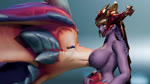 aged_up anthro breasts duo female female_humanoid green_eyes kissing male male/female nipples nose_kiss nuzzling pink_nose red_body side_view size_difference wings amongoose blender_eevee league_of_legends mythology riot_games tencent shyvana smolder_(lol) animal_humanoid dragon humanoid mythological_creature mythological_scalie scalie 16:9 3d_(artwork) 3d_animation animated blender_(artwork) digital_media_(artwork) hi_res no_sound short_playtime webm widescreen