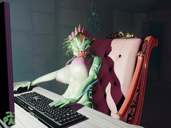breast_play breast_suck breasts chair computer computer_keyboard electronics female furniture green_body nipples nude self_suckle sitting solo sucking zibelpanther american_mythology aztec_mythology mesoamerican_mythology mythology titty_sucking_method quetzalcoatl deity reptile scalie snake 3d_(artwork) 3d_animation 4:3 animated digital_media_(artwork) meme no_sound short_playtime video