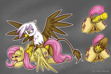 anal anal_fisting anal_penetration anus beak blush bodily_fluids brown_body brown_fur butt cutie_mark feathered_wings feathers female female/female feral fisting fur genital_fluids genitals green_eyes group hair interspecies long_hair lost_my_keys multicolored_hair open_mouth penetration pink_hair sex smile sweat tail teats vaginal_fluids vulva wings yellow_body yellow_eyes yellow_fur conditional_dnp jcosneverexisted friendship_is_magic hasbro my_little_pony mythology fluttershy_(mlp) gilda_(mlp) avian equid equine gryphon mammal mythological_avian mythological_creature mythological_equine pegasus 2014