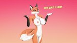 16:9 2022 3d_(artwork) 4k absurd_res alice_(gold97fox) alternate_version_at_source anthro black_body black_fur black_nose blue_eyes breasts camel_toe canid canine cheek_tuft chest_tuft digital_media_(artwork) facial_tuft female fox fur genitals gold97fox hi_res mammal nipples nude orange_body orange_fur pink_nipples pussy simple_background solo source_filmmaker_(artwork) text tuft white_body white_fur widescreen