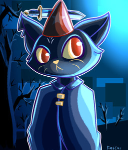 ambiguous_gender anthro cape clothing costume dagger hat headgear headwear melee_weapon red_eyes solo weapon witch_costume witch_hat kingoffatcats night_in_the_woods witchdagger mae_borowski domestic_cat felid feline felis mammal absurd_res hi_res