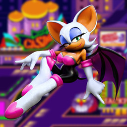 anthro big_breasts bodysuit boots breasts cleavage clothed clothing female footwear gloves green_eyes hair handwear looking_at_viewer shoes skinsuit smile solo tight_clothing white_hair wings hunicrio sega sonic_the_hedgehog_(series) rouge_the_bat bat mammal 1:1 3d_(artwork) absurd_res digital_media_(artwork) hi_res