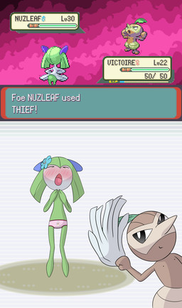 alternate_color assisted_exposure blush childish_panties childish_underwear clothed clothing clothing_removed clothing_theft colored_edge_panties colored_edge_underwear covering covering_chest covering_self crotch_seam dress duo embarrassed eyes_closed female flower_on_head front-print_panties green_body holding_clothing holding_dress holding_object humiliation looking_at_another looking_back looking_back_at_another male no_bra open_mouth panties pattern_background pink_clothing pink_panties pink_underwear pokemon_battle print_clothing print_panties print_underwear pseudo_clothing pseudo_clothing_removed pseudo_dress pseudo_dress_removed screaming screencap simple_background standing stealing striped_background topless topless_female underwear undressed ponponthedreambunny nintendo pokemon victoire_(ponponthedreambunny) generation_3_pokemon generation_6_pokemon kirlia legendary_pokemon mega_diancie mega_evolution nuzleaf pokemon_(species) 2025 absurd_res digital_drawing_(artwork) digital_media_(artwork) hi_res