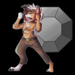 abs belt bodily_fluids bottomwear brown_hair claws clothed clothing eyebrows eyes_closed fingers fur gym_leader hair human_to_anthro male mid_transformation nipples pink_inner_ear red_body red_fur shorts simple_background solo species_transformation sweat toe_claws topless transformation transparent_background white_hair fujoshiineko nintendo pokemon brock_(pokemon) pokemon_trainer generation_7_pokemon human lycanroc mammal midnight_lycanroc pokemon_(species) 1:1 2020 alpha_channel