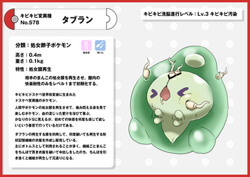 bodily_fluids border cum genital_fluids green_body green_skin pokedex pokedex_entry pokedex_number red_border simple_background sperm_cell text white_background nikunigushii nintendo pokemon duosion generation_5_pokemon pokemon_(species) absurd_res hi_res japanese_text translation_request