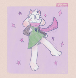2_horns 3_toes anthro big_ears biped blush bottomless bottomless_anthro bottomless_male clothed clothing eyewear featureless_crotch feet front_view fur glasses green_clothing green_topwear heart_symbol horn male pink_horn pink_scarf round_glasses scarf simple_background solo star_(shape) toes topwear white_body white_fur kickingkeldeo deltarune undertale_(series) ralsei bovid caprine darkner goat mammal 2025 hi_res signature sketch