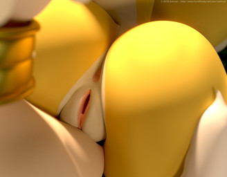 anthro anus breasts butt butt_focus butt_shot duo female female/female fur genitals nipples nude rear_view vulva yellow_body yellow_fur ashnar mythology opal_(ashnar) sam_(ashnar) carret felid mammal mythological_creature mythological_sphinx 2018 3d_(artwork) digital_media_(artwork)