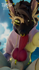 animal_genitalia animal_penis anthro autofellatio balls black_sclera canine_genitalia canine_penis clothing crop_top cropped_jacket ear_piercing facial_piercing furgonomics furry-specific_piercing genital_piercing genitals gold_(metal) gold_jewelry gold_markings jewelry knot long_tongue looking_at_viewer male markings masturbation nose_piercing oral oral_masturbation outside penile penile_masturbation penis phone_view piercing sex sheath sheath_piercing shirt solo tongue tongue_out tonguejob topwear conditional_dnp tuckerin3d tuckshep anubian_jackal canid canine canis domestic_dog german_shepherd herding_dog hybrid jackal mammal pastoral_dog 3d_(artwork) 3d_animation 9:16 absurd_res animated blender_(artwork) digital_media_(artwork) hi_res high_framerate loop no_sound short_playtime webm