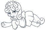 clothing female feral maid_uniform solo uniform buttercup_saiyan friendship_is_magic hasbro my_little_pony sweetie_belle_(mlp) equid equine horse mammal pony