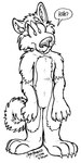 anthro claws curled_tail eyebrows featureless_crotch feet finger_claws fur handpaw hindpaw inner_ear_fluff male nude paws plantigrade simple_background snout solo speech_bubble standing tail toe_claws tuft whisker_spots matrices_(artist) beef_jerky_(matrices) canid canine canis domestic_dog husky mammal nordic_sled_dog spitz 1:2 2006 black_and_white dated full-length_portrait monochrome portrait signature