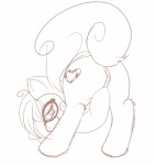 anus ass_up butt cutie_mark eyewear female feral genitals glasses presenting presenting_hindquarters pussy quadruped solo tail unknown_artist friendship_is_magic hasbro my_little_pony twist_(mlp) earth_pony equid equine horse mammal pony monochrome