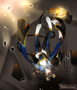 black_hair blue_body blue_fur book falling feet fur hair hindpaw lamp lantern long_hair paws ponytail solo himetochan animal_humanoid bookling humanoid signature