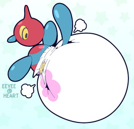 ambiguous_gender big_diaper blue_body blue_tail clothed clothing cloud_emanata diaper diaper_only diaper_puff emanata feral glistening glistening_body glistening_eyes looking_back multicolored_body pattern_background raised_tail red_body ringed_eyes simple_background solo tail text topless two_tone_body wearing_diaper yellow_sclera eeveeatheart nintendo pokemon generation_4_pokemon pokemon_(species) porygon-z artist_name hi_res