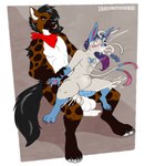 2023 absurd_res anthro balls bandanna belly bodily_fluids bulge canid canine cum cum_drip cum_in_ass cum_in_mouth cum_inside cum_on_penis dripping duo eeveelution ejaculation fox generation_6_pokemon genital_fluids genitals hi_res hyena kerchief male male/male mammal menzo nintendo pawpads paws penis pokemon pokemon_(species) saliva sex size_difference sylveon thaismotosuwa tongue