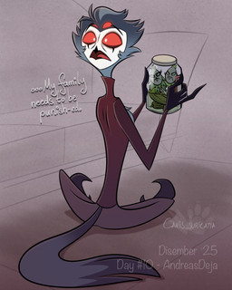 anthro beak bottomwear chest_tuft clothed clothing container dialogue feathers furniture head_turned holding_jar holding_object jar male multi_eye open_mouth pants red_eyes shirt sitting sofa solo tail tail_feathers tear_trough text tongue topwear tuft wide_eyed atimon disney hellaverse helluva_boss lilo_and_stitch stolas_(helluva_boss) avian bird demon owl owl_demon 2025 4:5 english_text hi_res signature