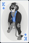 anthro balls barefoot belly big_balls big_penis bottomless card card_template circumcised clothed clothing feet flaccid fur genitals half-closed_eyes humanoid_genitalia humanoid_penis king_of_spades looking_at_viewer male mane muscular muscular_anthro muscular_male narrowed_eyes pajama_shirt penis playing_card playing_card_template robe saggy_balls shirt simple_background slightly_chubby solo spades_(suit) standing suit_symbol topwear neenya around_the_world_with_willy_fog willy_fog felid lion mammal pantherine hi_res restricted_palette