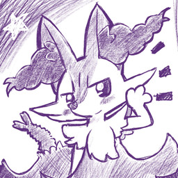 ambiguous_anthro ambiguous_gender anthro biped blush closed_smile dutch_angle emanata food front_view gesture looking_at_viewer mouth_closed shrimp_(food) smile snout solo standing star_polygon waving waving_at_viewer annyui0611 nintendo pokemon braixen canid generation_6_pokemon mammal pokemon_(species) 1:1 2022 digital_drawing_(artwork) digital_media_(artwork) half-length_portrait hi_res japanese_description monochrome portrait translated_description