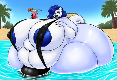 anthro areola areola_slip arm_markings beach bedroom_eyes belly beverage big_areola big_belly big_breasts big_bulge big_butt biped black_collar black_lips black_one-piece_swimsuit black_sling_bikini blue_areola blue_body blue_hair breasts bulge butt closed_smile clothed clothed_anthro clothed_gynomorph clothed_intersex clothing collar collar_tag drinking_straw eyebrows eyewear facial_tuft fur glasses glistening glistening_areola glistening_butt glistening_eyelids glistening_thighs gynomorph gynomorph_anthro hair hand_on_breast hand_on_own_breast holding_beverage holding_glass holding_object huge_areola huge_belly huge_breasts huge_bulge huge_butt huge_thighs hyper hyper_breasts hyper_butt intersex intersex_anthro lips long_hair looking_at_viewer markings mouth_closed narrowed_eyes navel nipple_outline one-piece_swimsuit overweight overweight_anthro overweight_gynomorph overweight_intersex palm_tree partially_submerged plant raised_inner_eyebrows sand seductive shoulder_markings sling_bikini smile smiling_at_viewer solo swimwear tail text thick_bottom_lip thick_thighs tree tuft umbrella_drink water wearing_glasses white_body white_fur framedrag canid canine canis domestic_dog mammal shiba_inu spitz 2026 artist_name digital_drawing_(artwork) digital_media_(artwork) shaded