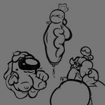 balls big_balls big_breasts big_butt big_penis breasts butt facesitting female genitals huge_penis hyper hyper_genitalia hyper_penis male penis short_stack sitting_on_another small_but_hung solo puffylover69 among_us animal_crossing innersloth mario_and_luigi_(series) mario_bros nintendo crewmate_(among_us) isabelle_(animal_crossing) starlow 1:1 monochrome multiple_images sketch