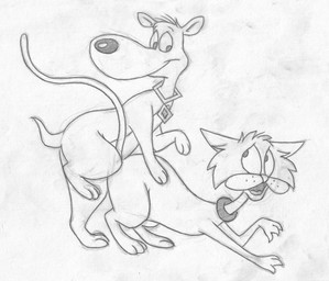 anal ass_up canine cat collar dog doug_(series) duo feline feral from_behind_position greyscale hi_res looking_back male male/male mammal mizzyam monochrome mounting open_mouth pencil_(artwork) porkchop sex side_view stinky_(doug) traditional_media_(artwork)

Rating: Explicit
Score: 1
User: Circeus
Date: December 18, 2015