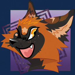 ambiguous_form ambiguous_gender black_body black_fur black_nose fur inner_ear_fluff markings one_eye_closed open_mouth open_smile orange_body orange_fur pink_tongue smile snout solo star_(marking) tan_inner_ear_fluff tongue tuft wink yellow_eyes jaspering riley_(thatblackfox) canid canine canis coyote cross_fox fox hybrid mammal red_fox true_fox 2025 alpha_channel clip_studio_paint_(artwork) digital_drawing_(artwork) digital_media_(artwork) headshot_portrait hi_res lineless portrait shaded nonbinary_(lore)