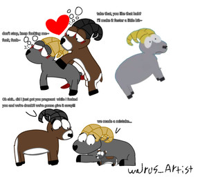 accident animal_genitalia animal_penis bovid_horn brown_body bubble caprine_horn drunk drunk_bubble drunk_sex duo feral fur genitals grey_body grey_fur heart_symbol horn male male/male not_furry penis profanity ram_horn sex substance_intoxication text unfinished_version walrus_artist comedy_central south_park rammyariesgoated bighorn_sheep bovid caprine mammal sheep absurd_res broken_language english_text hi_res unfinished