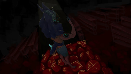 anthro blue_body box_of_chocolates brown_body candy chocolate claws dessert finger_claws food holidays inside machine male male_anthro red_body screen screen_face shelf tail toe_claws akkens valentine's_day griffin_(protogen) protogen 16:9 hi_res widescreen