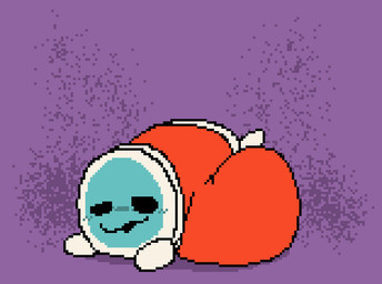 :3 >_< ambiguous_gender ambiguous_pred ass_up belly belly_humping belly_on_ground belly_squish big_belly black_eyes bloated blush blush_lines cheek_blush clenched_eyes closed_smile deep_squish drum empty_eyes eyes_closed fully_inside half-closed_eyes happy huge_belly humping_own_belly looking_pleasured lying lying_on_ground monotone_belly mouth_closed multicolored_body musical_instrument narrowed_eyes nose_blush not_furry object_pred on_front on_ground open_:3 open_mouth open_smile orange_belly orange_body percussion_instrument purple_background quadruped resting_on_belly same_size_vore satisfied short_loop side_view simple_background smile soft_vore solo squish taiko_drum teal_body teal_face unseen_prey vore white_body meatcanister taiko_no_tatsujin katsu_wada animate_inanimate living_musical_instrument 2026 2d_animation animated digital_media_(artwork) english_description full-length_portrait loop pixel_(artwork) pixel_animation portrait male_(lore)